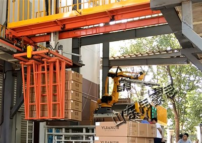 紙箱自動(dòng)桁架式裝車機(jī)視頻 自動(dòng)化無(wú)人裝車機(jī)