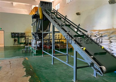 氧化鈣自動拆包卸料機，自動破袋機湖北客戶案例