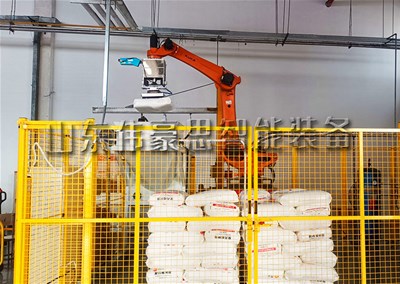工業(yè)淀粉自動(dòng)拆袋拆包機(jī)，河南全自動(dòng)破袋機(jī)械手