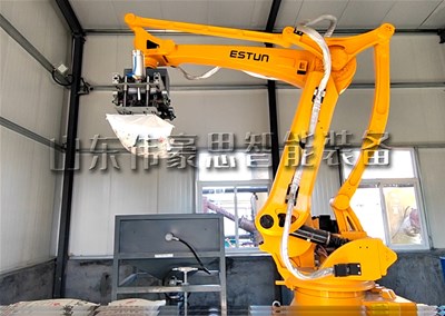 編織袋機(jī)械手自動破包機(jī)，碳酸氫銨全自動拆包設(shè)備
