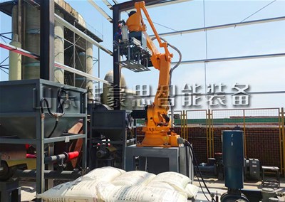 工業(yè)硫磺自動(dòng)破袋機(jī)器人，機(jī)械手全自動(dòng)拆包設(shè)備