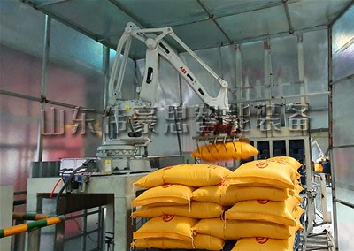 動(dòng)物飼料機(jī)器人自動(dòng)碼垛機(jī)，機(jī)械手碼垛機(jī)使用全過(guò)程
