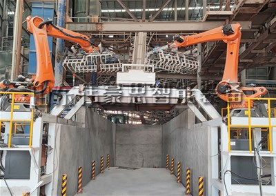 礦石粉全自動裝車機(jī)，機(jī)器人自動裝車設(shè)備應(yīng)用