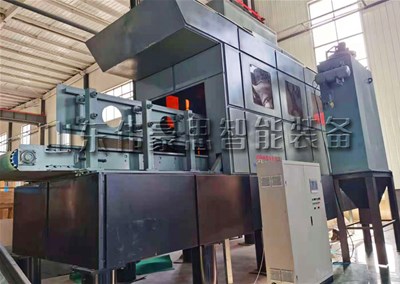 染料全自動(dòng)噸袋破袋機(jī)，噸包智能拆包設(shè)備現(xiàn)場(chǎng)