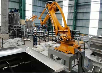 片堿全自動破袋機(jī)械手，遼寧機(jī)器人自動拆包機(jī)
