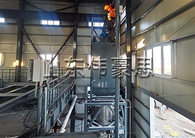 純堿自動噸袋破袋機，河北噸包投料站現(xiàn)場
