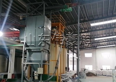 石墨粉自動(dòng)噸袋破袋機(jī)，噸包投料站陜西案例